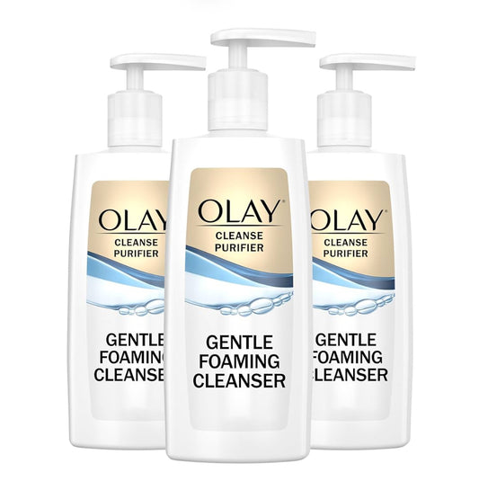 Olay Gesigsreiniger, Sagte Skuimende Gesigswas vir Sensitiewe Vel - Geurvrye Gliserien-gebaseerde Formule (198ml - 3 Pak)