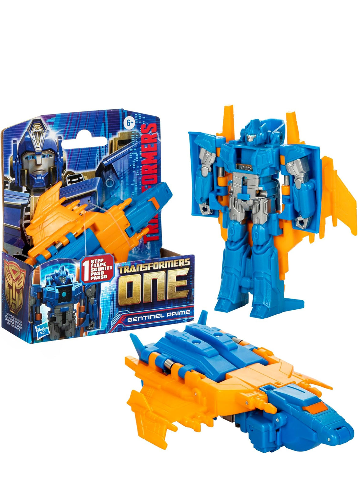 Transformers: One Cog Changer Sentinal Prime 4-Inch Robot Action Figure, Interactive Toys for Boys and Girls Ages 6 and Up