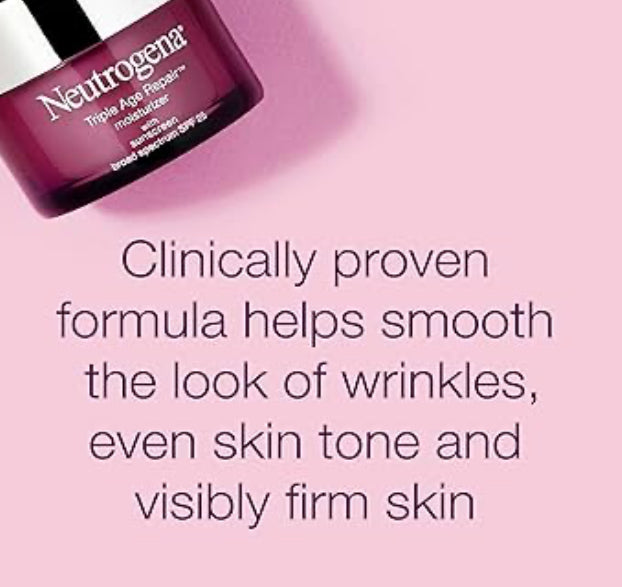 Neutrogena Triple Age Repair Gesigbevogtiger met Hexinol Vitamien C (SPF 25) Verminder sigbaar Rimpels & Maak Vel Stewiger (1.7 oz)