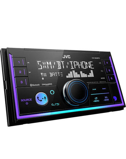 JVC KW-X850BTS Bluetooth-motorstereo digitale mediaontvanger met USB-poort, AM/FM-radio, MP3-speler, Amazon Alexa, Android, iPhone, dubbel-DIN, 13-band EQ