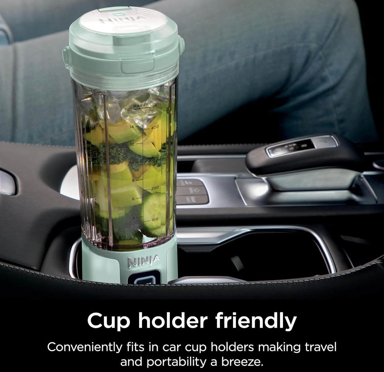 Ninja Blast Portable Blender, Cordless, 18oz. Vessel, Personal Blender BPA Free, Leakproof-Lid and Sip Spout, USB-C Rechargeable, Dishwasher Safe Parts -Tinted Mint BC151MT