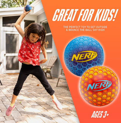 NERF Super High Bounce Ball - 2 Balls Included - Durable and Lightweight for Indoor and Outdoor Fun