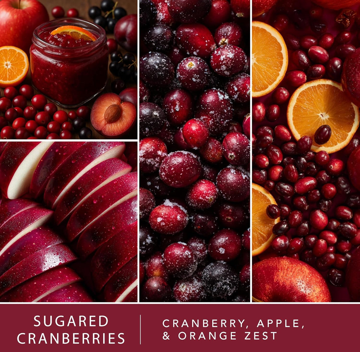 Scentsationals Wax Melts Strong Scent - Sugared Cranberries - Long Lasting Scented Melts for Warmers - 10oz (PACK OF 4)