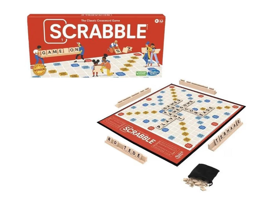 Hasbro Gaming Scrabble Board Game - Classic Word Games - The Classic Crossword Game