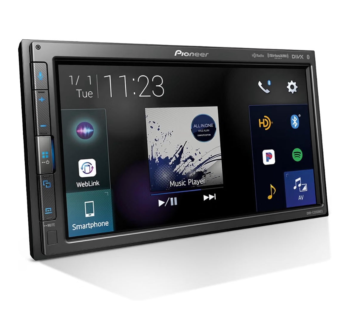 Pioneer DMH-C2550NEX 6.8" Capacitive Touchscreen Modular Chassis Car Stereo
Digital Multimedia Receiver, Wired CarPlay & Android Auto, Amazon Alexa, Bluetooth, Backup Cam, Short Chassis, Hi-Volt RCA