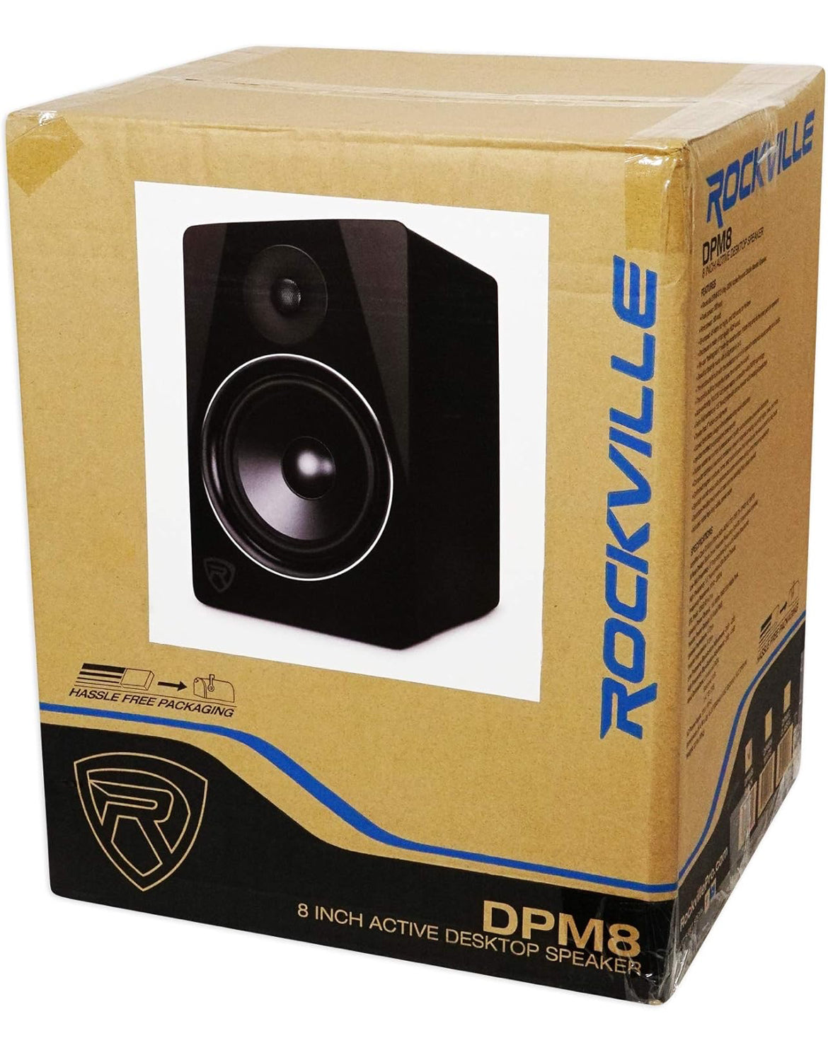 Rockville (2) DPM8B Dual Powered 8" 600 Watt Active Studio Monitor Speakers