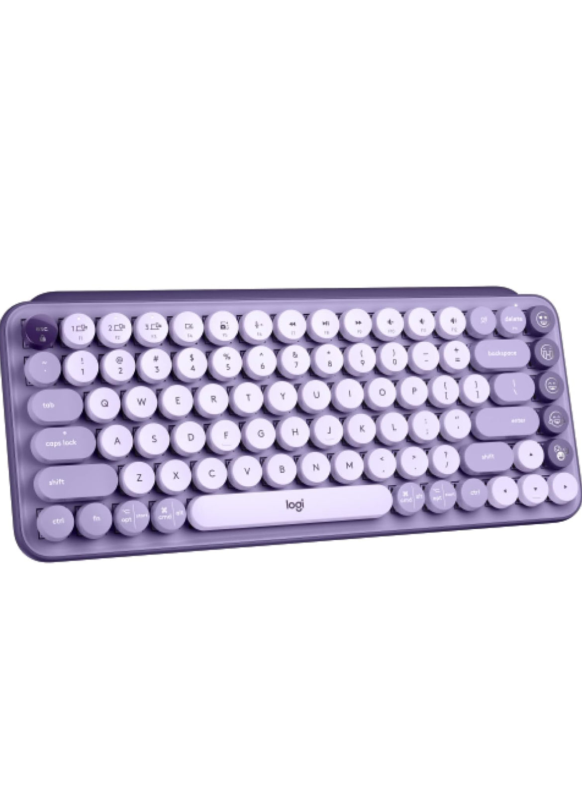 Logitech POP Keys Mechanical Wireless Keyboard with Customizable Emoji Keys, Durable Compact Design, Bluetooth or USB Connectivity, Multi-Device, OS Compatible - Cosmos