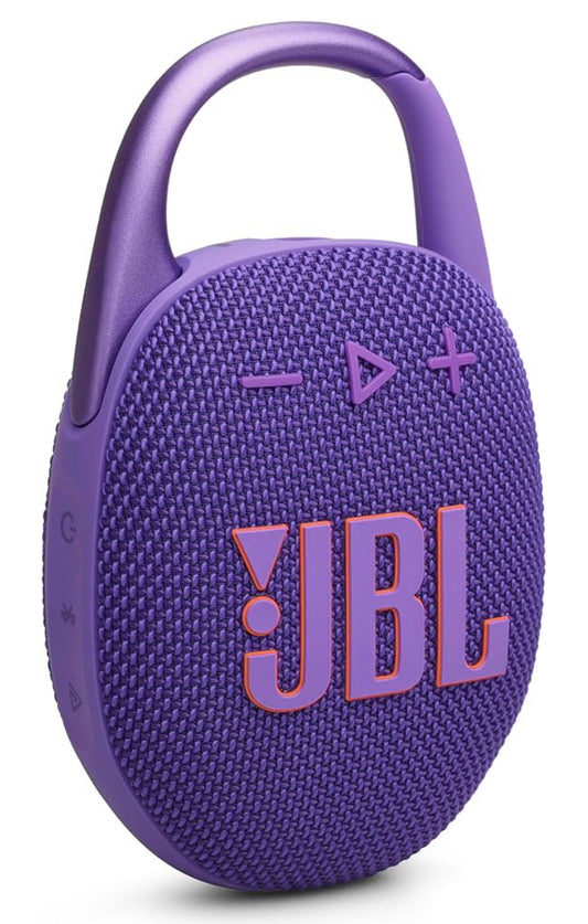 JBL Clip 5 - Ultra-Portable, Waterproof & Dustproof Bluetooth Speaker, Big Pro Sound with Punchy bass - (Purple)