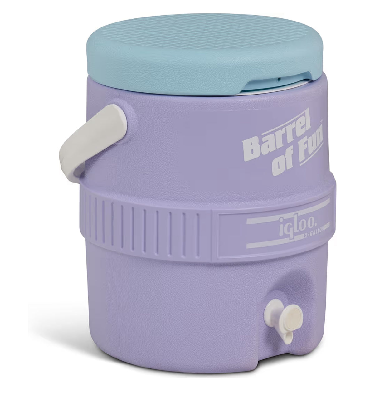 Igloo Retro 2-Gallon Party Water Jug Cooler – Durable & Insulated - (Lilac Breeze)
