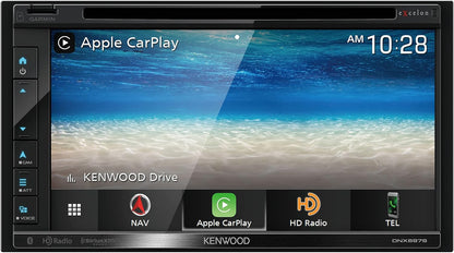Kenwood 6.8" CD/DVD Garmin-navigasie-raakskermontvanger met Apple CarPlay en Android Auto