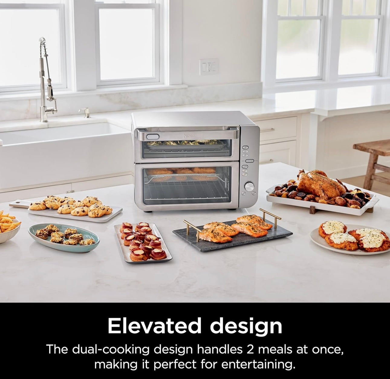 Ninja Air Fryer & Toaster Oven, Double Stack XL, Countertop Oven, 12-in-1  (Stainless Steel DCT601 )