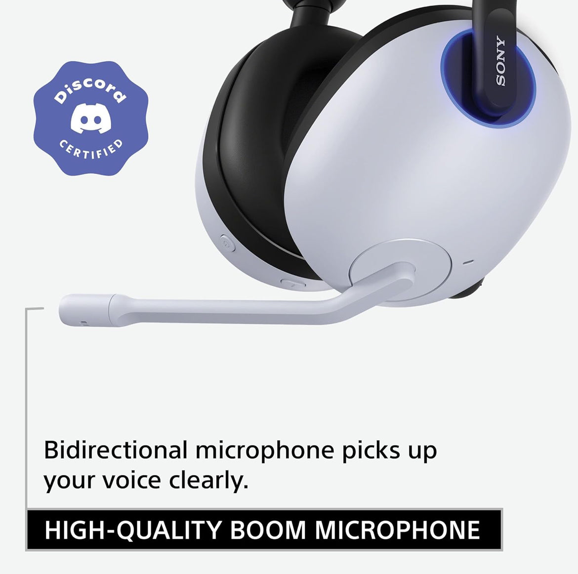 Sony INZONE H9 Speletjie-koptelefoon, Draadlose geraasonderdrukking Bluetooth-koptelefoon met mikrofoon, 360 ruimtelike klank, vir rekenaar en PS5 (WH-G900N) - Wit
