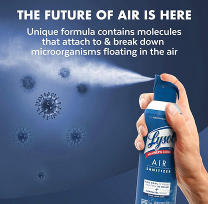 Lysol Lugsaniteerderbespuiting + Reukverwyderaar vir Huis & Kantoor, Saniterende Lugbespuiting, White Linen Geur, 10 oz (Pak van 3)