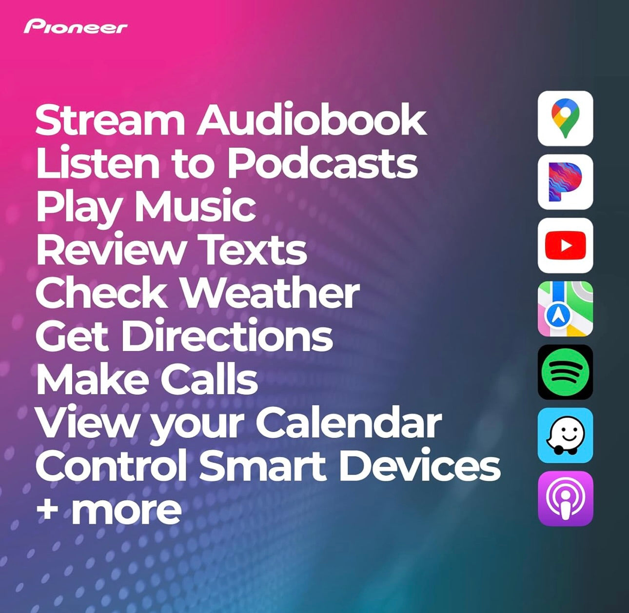 Pioneer DMH NEX Digitale Multimedia-ontvanger, met Apple CarPlay, Android Auto, Amazon Alexa Bluetooth en Agteruitry-kamera-versoenbaarheid, 6.8” Kapasitiewe Raakskerm