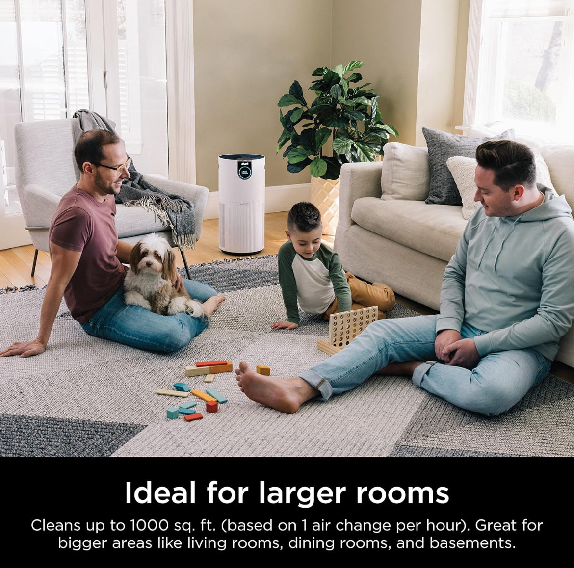 Shark Air Purifier for Home Large Room, Clean Sense Technology 1000 Sq Ft Dust, Allergens