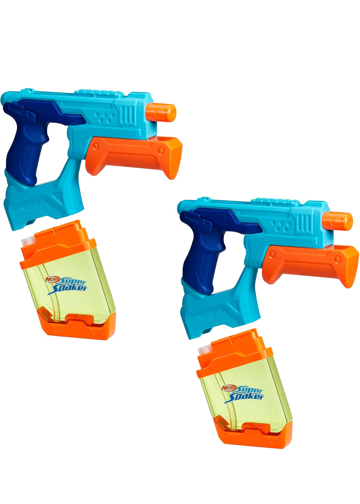 Nerf Super Soaker Dunk-Fill 2-Pack, 2 Water Blasters, Easy Instant Fill Tanks, Just Dunk & Go, 10.1 Fluid Ounce Tanks, Water Toys, Ages 6+