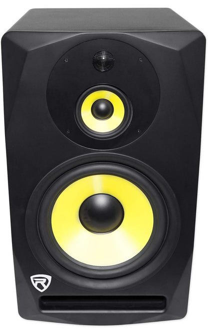 Rockville 10" 400w Aangedrewe Aktiewe 3-rigting Studio Monitor Luidspreker Volreeks, Swart, 10 duim