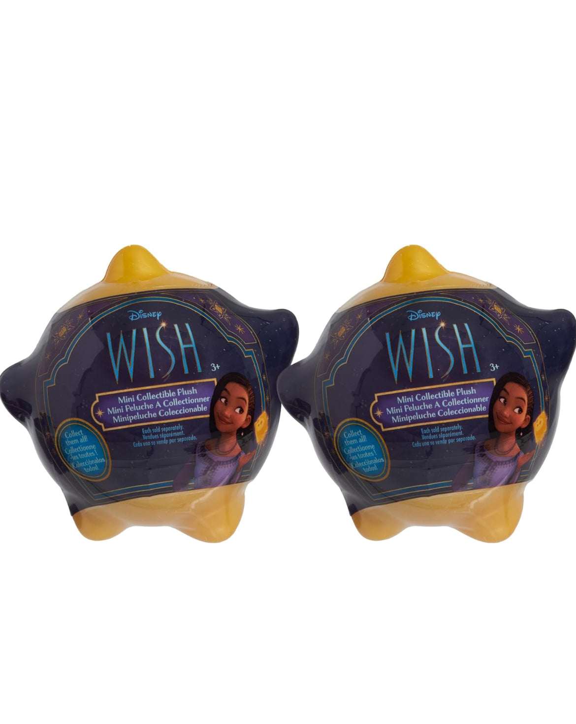 Disney Wish Mini Collectible Plush, 2 Blind Bag Inspired Capsules, Kids Toys for Ages 2 Up by Just Play