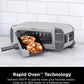 Ninja ST101 Foodi 2-in-1 Flip Toaster, 2-Slice Capacity, Compact Toaster Oven 1500 Watts, Stainless Steel - 6 Functions