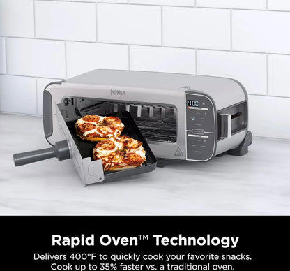 Ninja ST101 Foodi 2-in-1-omslaanrooster, 2-sny-kapasiteit, kompakte rooster-oond 1500 Watt, vlekvrye staal - 6 funksies