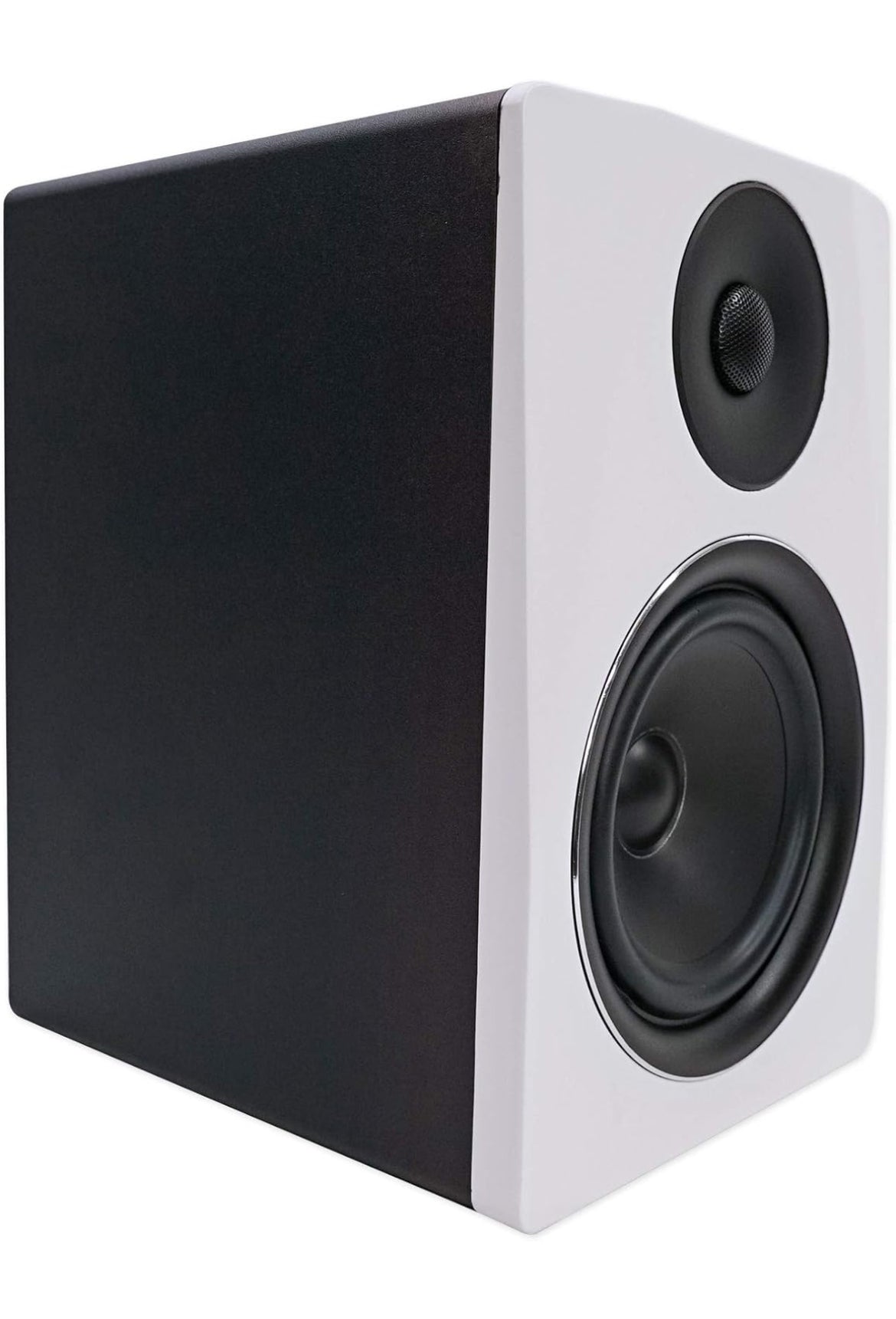 Rockville APM6W Powered USB Studio Monitor Speaker Pair in White, 6.5", 2-Way, 350W, EQ, MDF Wood, RCA/XLR
