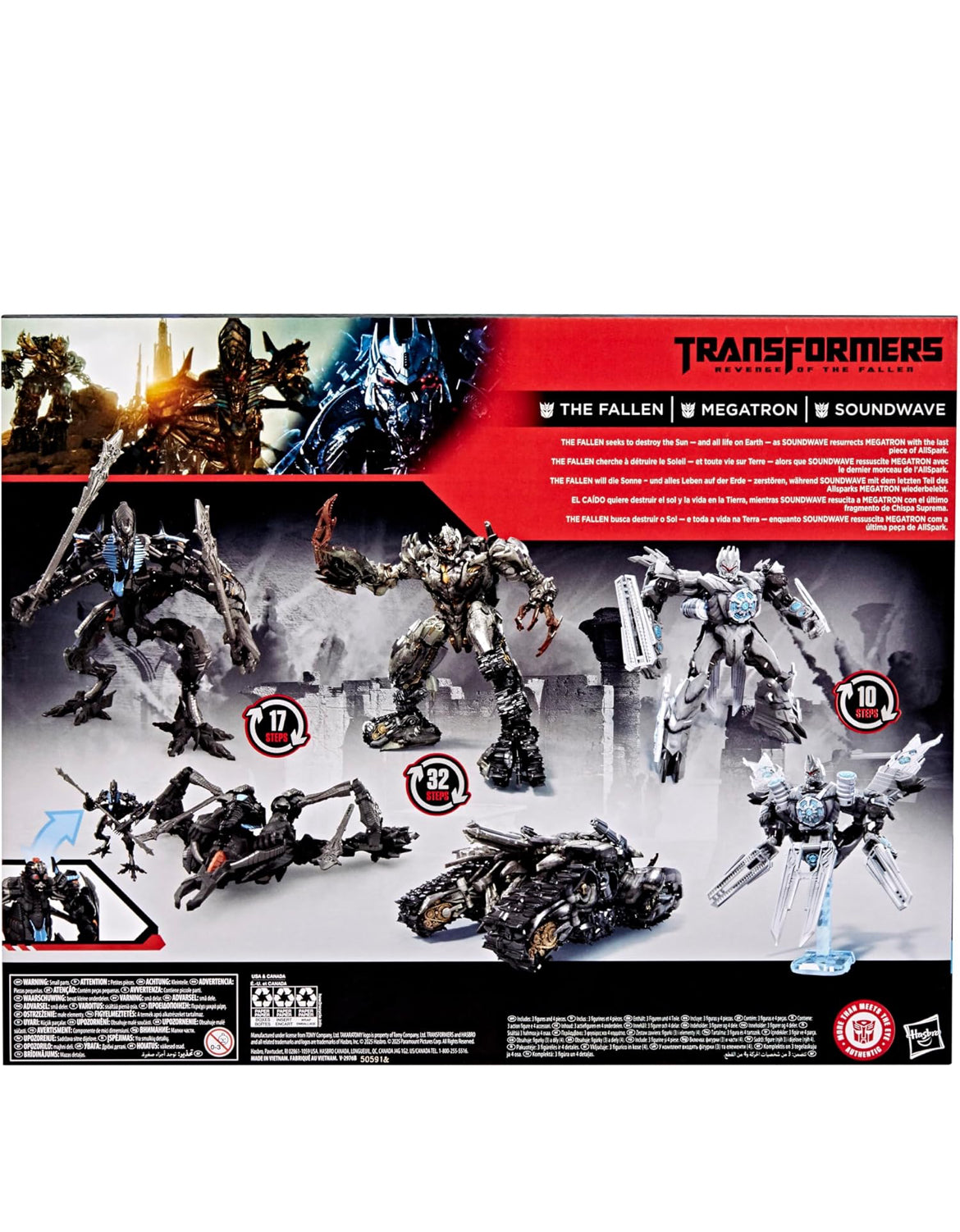 Transformers Studio Series Revenge of The Fallen, Converting Action Figure 3-Pack, Robot Toys, Ages 8+