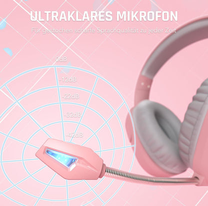 Black Shark-speelkoptelefoon Alles-in-een-speeloorfone met ultrahelder buigsame mikrofoon - Pink