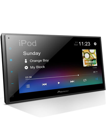 Pioneer  6.8" Capacitive Touchscreen Double Din Car StereoDigital Multimedia Receiver, Alexa, Bluetooth, Backup Camera, USB, FLAC, MIXTRAX, AM/FM Radio, Short Chassis, 13-Band EQ