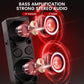 Portable Bluetooth PA Speaker System 1200W Outdoor Portable PA System w/Microphone in, Party Lights, USB SD Card Reader, FM Radio, Rolling Wheels - Remote Control