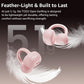 Open Ear Clip Earbuds, Lightweight Comfort 40H Play BT w/ Smart Digital Display - Pink
