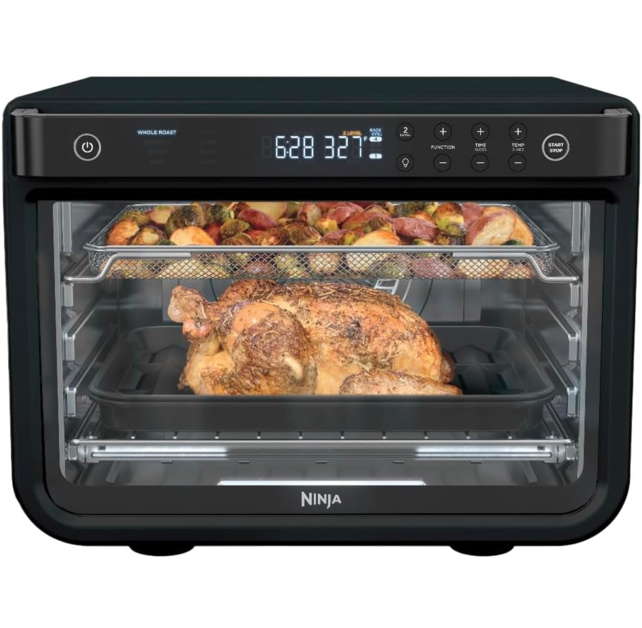 Ninja DT202BK Foodi 8-in-1 XL Pro Air Fry Oven, Large Countertop Convection and Digital Toaster Oven - 1800 Watts (Black )