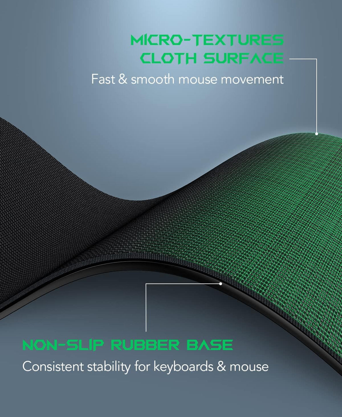 Black Shark Gaming Mouse Pad Desk Mat (31.5” x 11.8” x 0.15”) Non-Slip Rubber Base - NEW