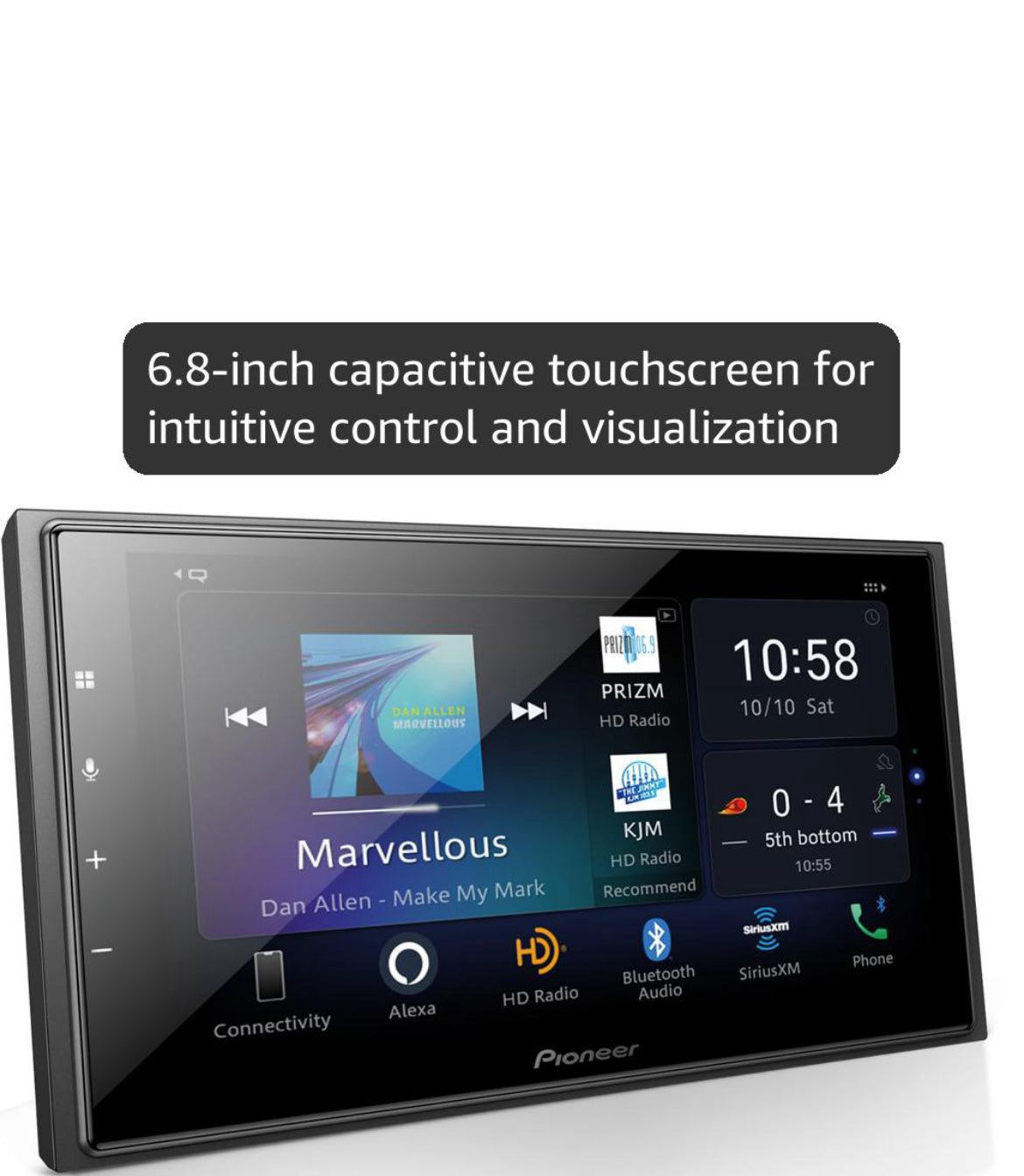 Pioneer DMH-WC5700NEX 6.8" Touchscreen Modular Chassis Car Stereo
Digital Multimedia Receiver, Wireless Apple CarPlay & Android Auto, Amazon Alexa, Bluetooth, FLAC, Backup Cam, Hi-Volt RCA