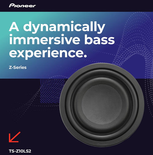 Pioneer Z-Series TS-Z10LS2 Shallow-Mount 10" Subwoofer 1300W Max
Shallow-Mount Design, Deep Bass in Tight Spaces, Compact, Slim, Truck/Car Subwoofer