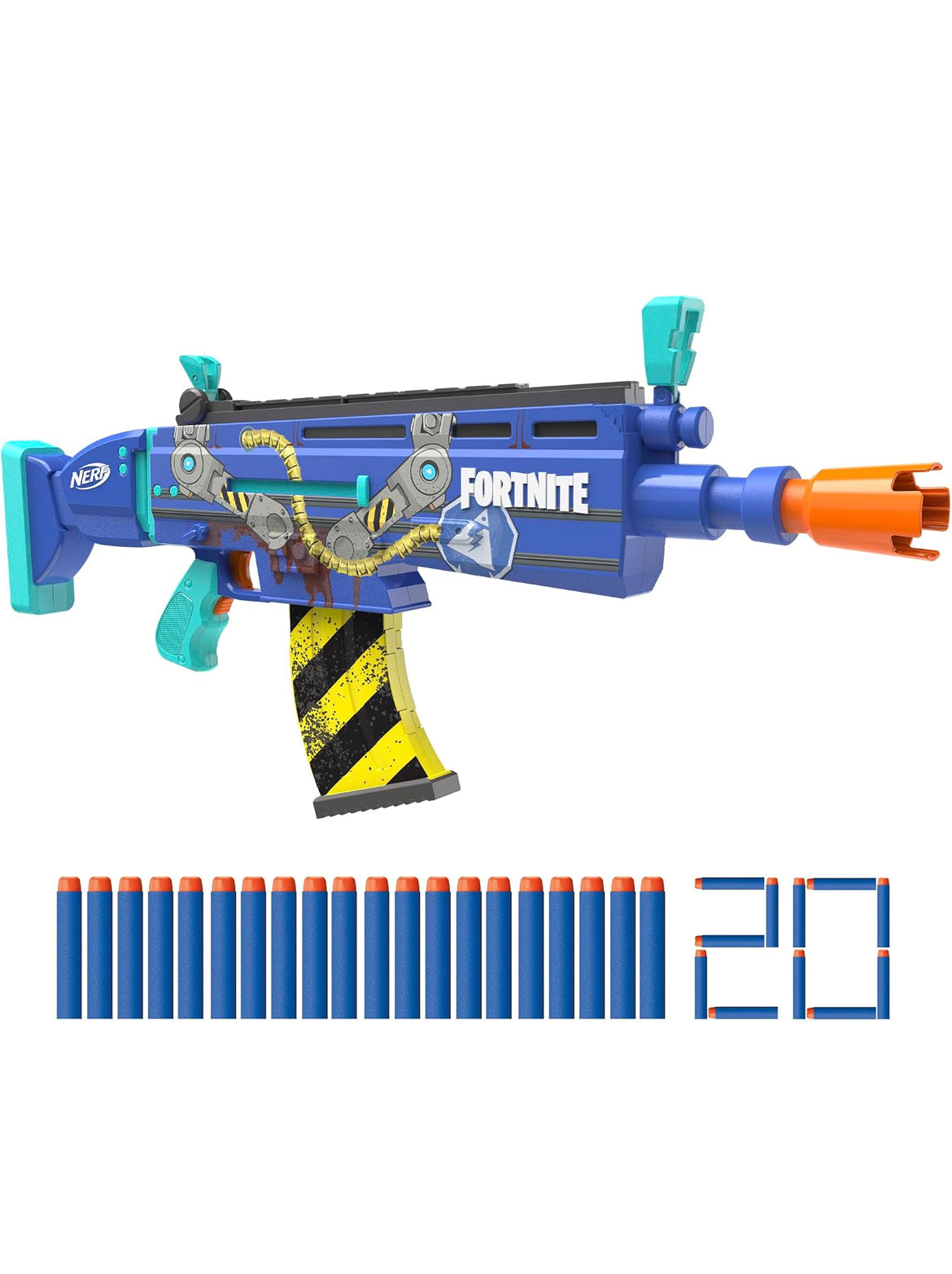 NER FORTNITE AR OG
10-Dart Removable Clip, 20 Nerf Elite Foam Darts, 2 Flip-Up Sights, Gifts For Kids Ages 8+