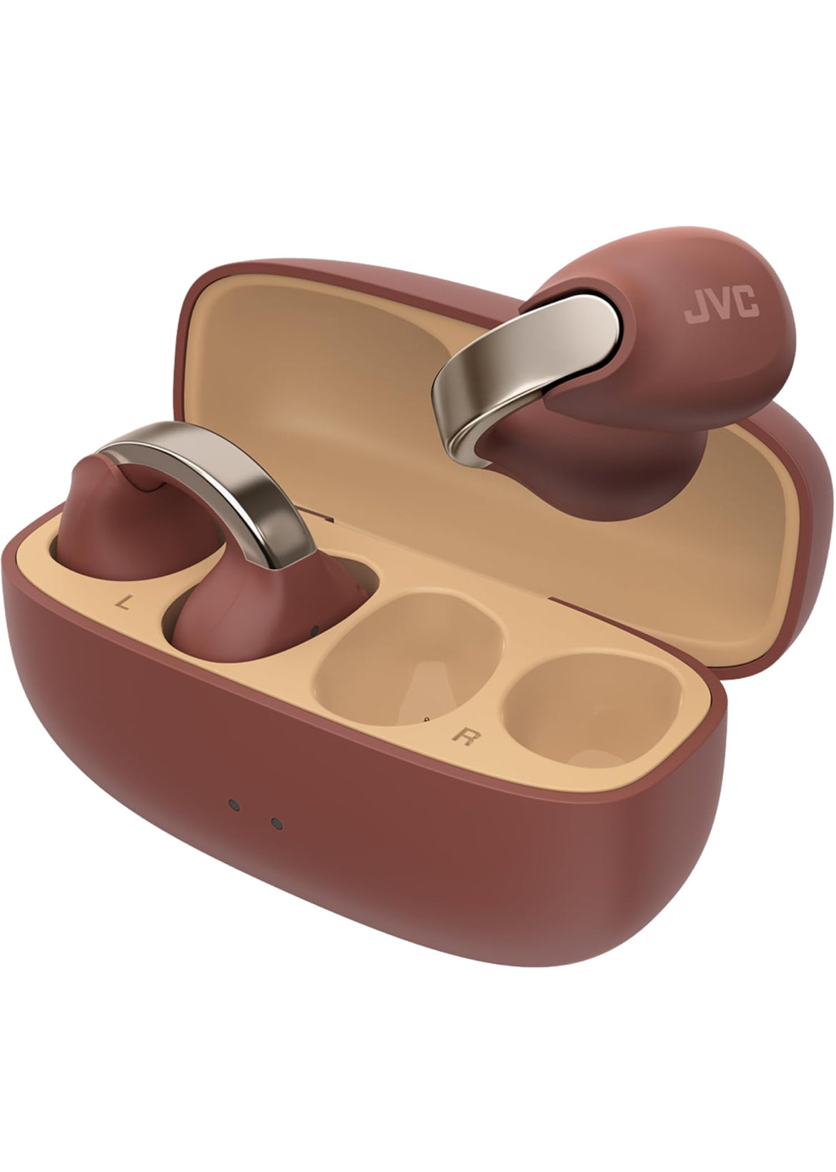 JVC Nearphones Oop Oor Ware Draadlose Oorfone - Oop Oor Oortjie-oordopjes - Bluetooth 5.3-24H Speeltyd - IPX4 Waterbestand - Ingeboude Mikrofoon - Bewustheid & Gerief - Oorklem-oordopjes - HANP1T