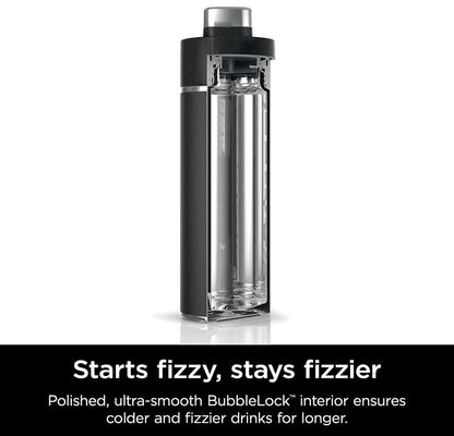 Ninja DW2401BK Thirsti 24oz Reiswaterbottel, Lekvry, 24 Uur Koud, Skottelgoedwasser Veilig, Dubbelwandige Vlekvrye Staal Geïsoleerde Tuimelaar - Oniks Swart
