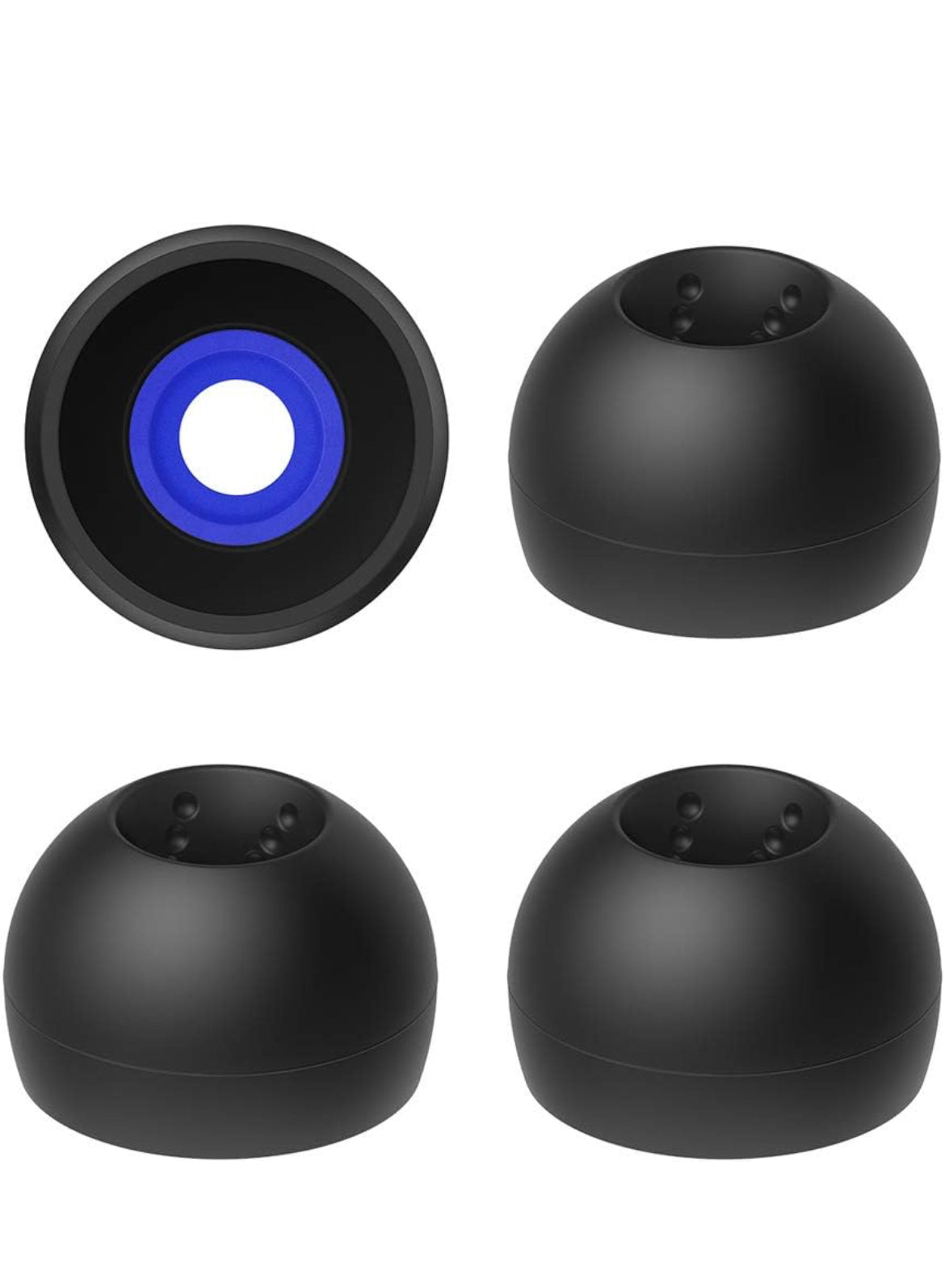 JVC EPFX10 Spiral Dot Oorfone – Stel van (4) Oordopjes, Groottes Klein Tot Groot, Pas By Baie JVC Modelle (Medium), Swart