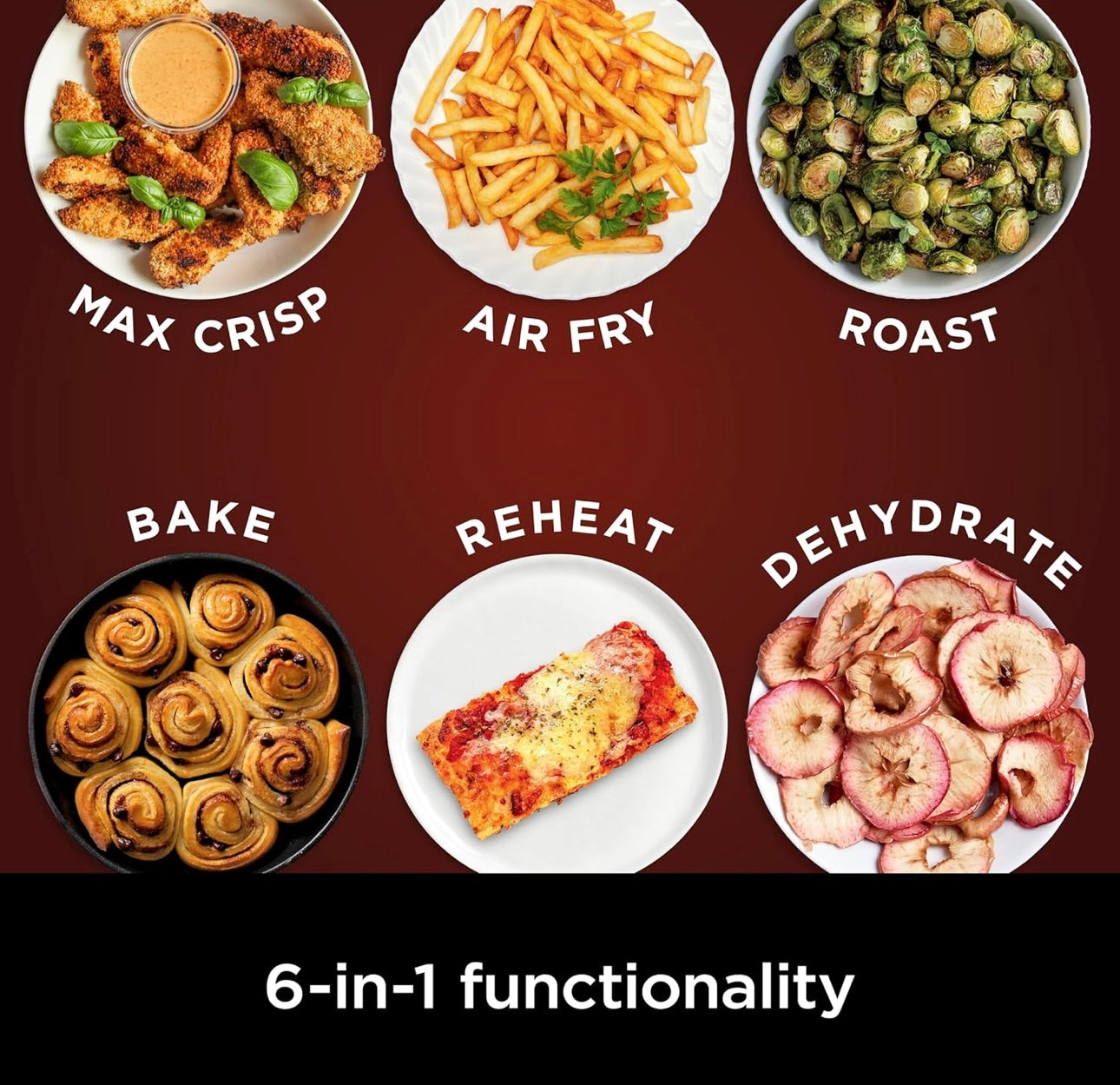 Ninja Air Fryer Pro XL 6-in-1 with 6.5 QT Capacity, Max Crisp, Air Fry, Air Roast, Bake, Reheat, Dehydrate, Max Crisp Technology with 450F, Nonstick Basket & Crisper Plate, Grey, AF181