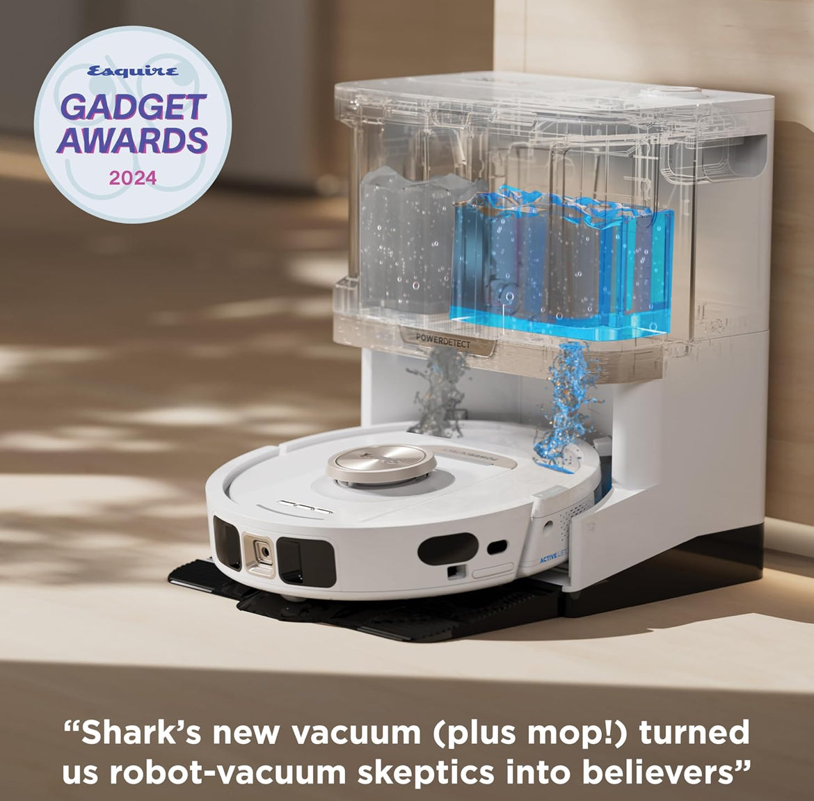 Shark Robot Vacuum & Mop Combo, PowerDetect NeverTouch Pro, Self-Emptying - NEW