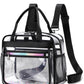 Clear Beach Bag Travel Tote Transparent Backpack for Women Girls Stadium Approved Crossbody Messenger Shoulder Handbag