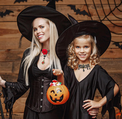 9 Stuks Halloween Sexy Juweliersware Swart Gotiese Kant Choker vir Vroue Dame Victoriaanse Choker Elegante Retro Punk Halssnoere Halsband vir Halloween Partytjie Steampunk Vampier Cosplay Kostuums Troue