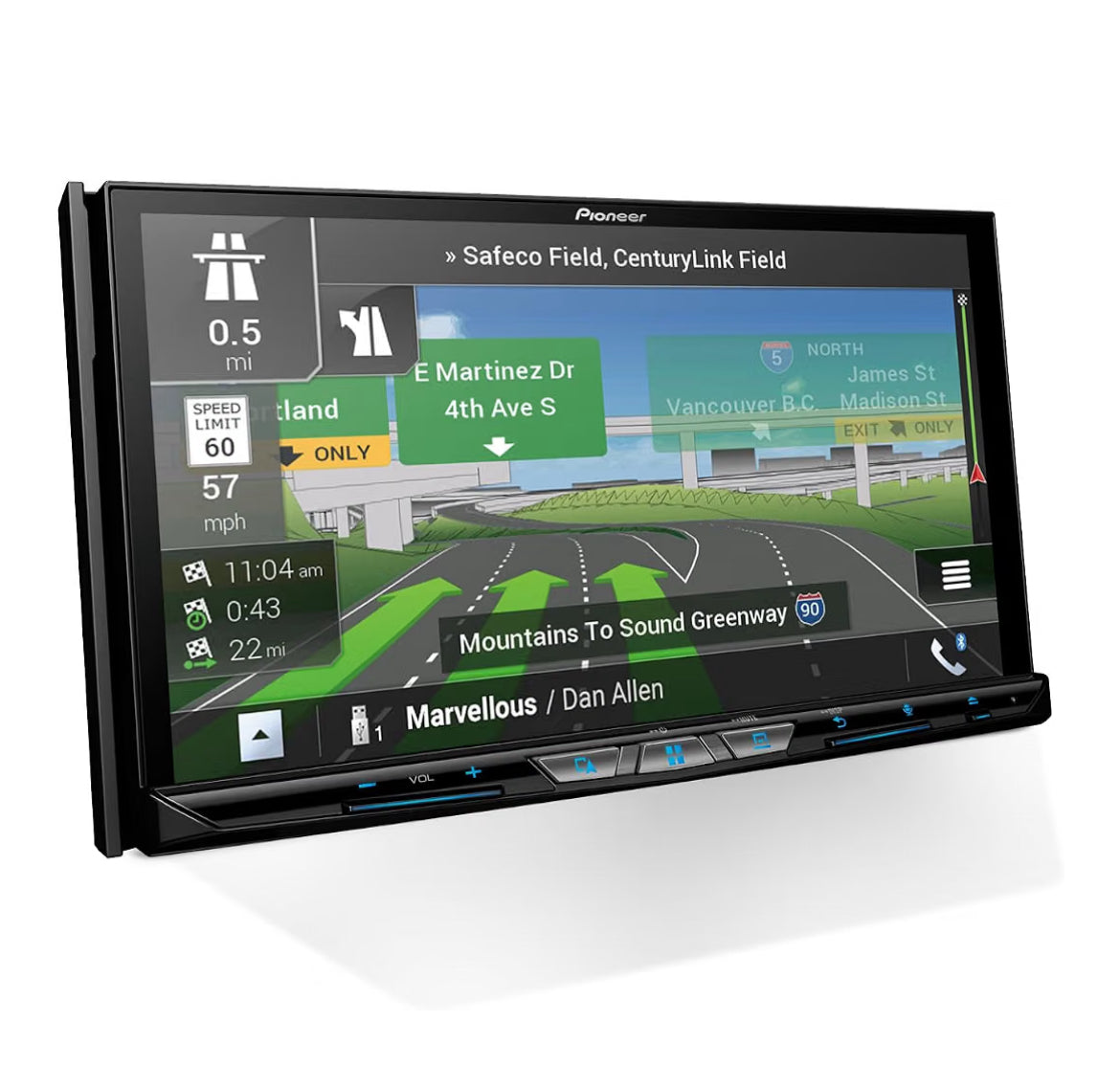Pioneer AVIC-W8600NEX 7" Capacitive Touchscreen Double Din Car Stereo
Multimedia Receiver, Wireless Apple CarPlay, Android Auto, GPS, Bluetooth, CD/DVD, USB, HD Radio, Backup Camera, Hi-Volt RCA
