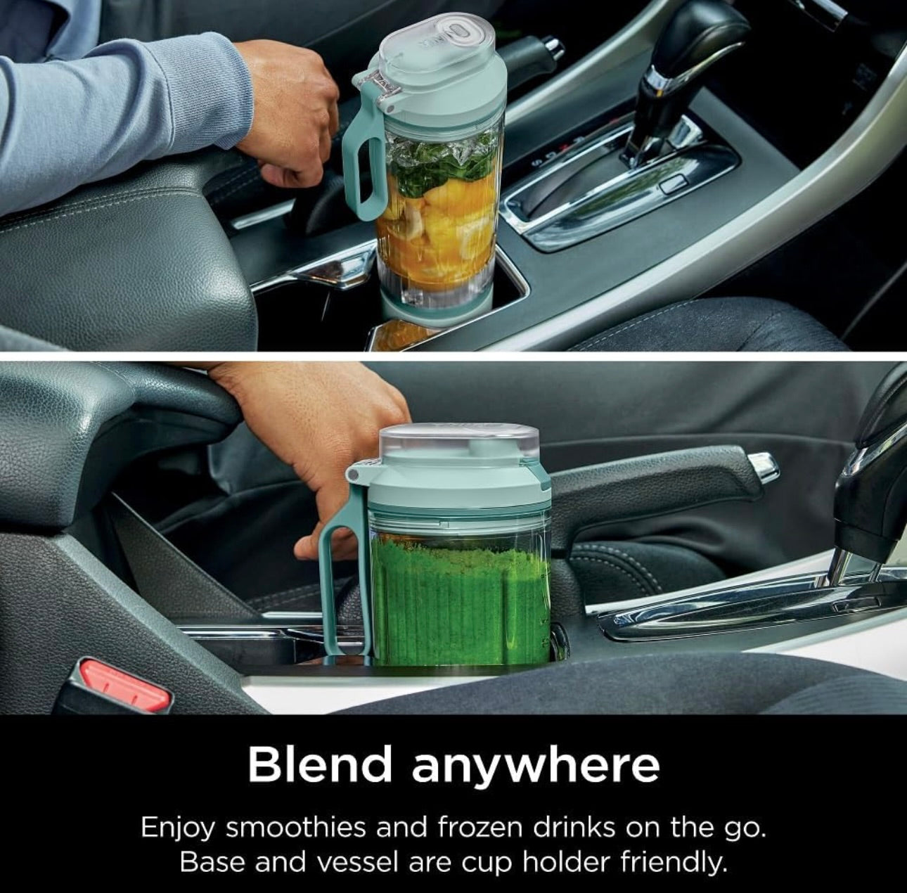 Ninja Blast Max, Portable Blender + Twist & Go, Personal Smoothie, Blend, Ice Crush, 3 Programs, Cordless, 22oz - SEA GLASS, BC251MT