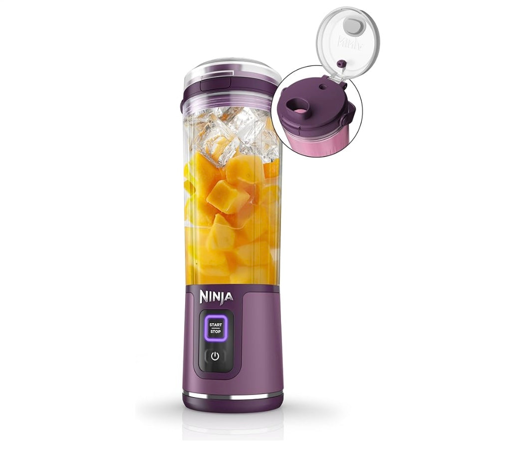 Ninja BC151PR Blast Portable Blender, Cordless, 18oz. Vessel, Personal Blender BPA Free, Leakproof-Lid & Sip Spout, USB-C Rechargeable, Dishwasher Safe Parts - Passion Fruit