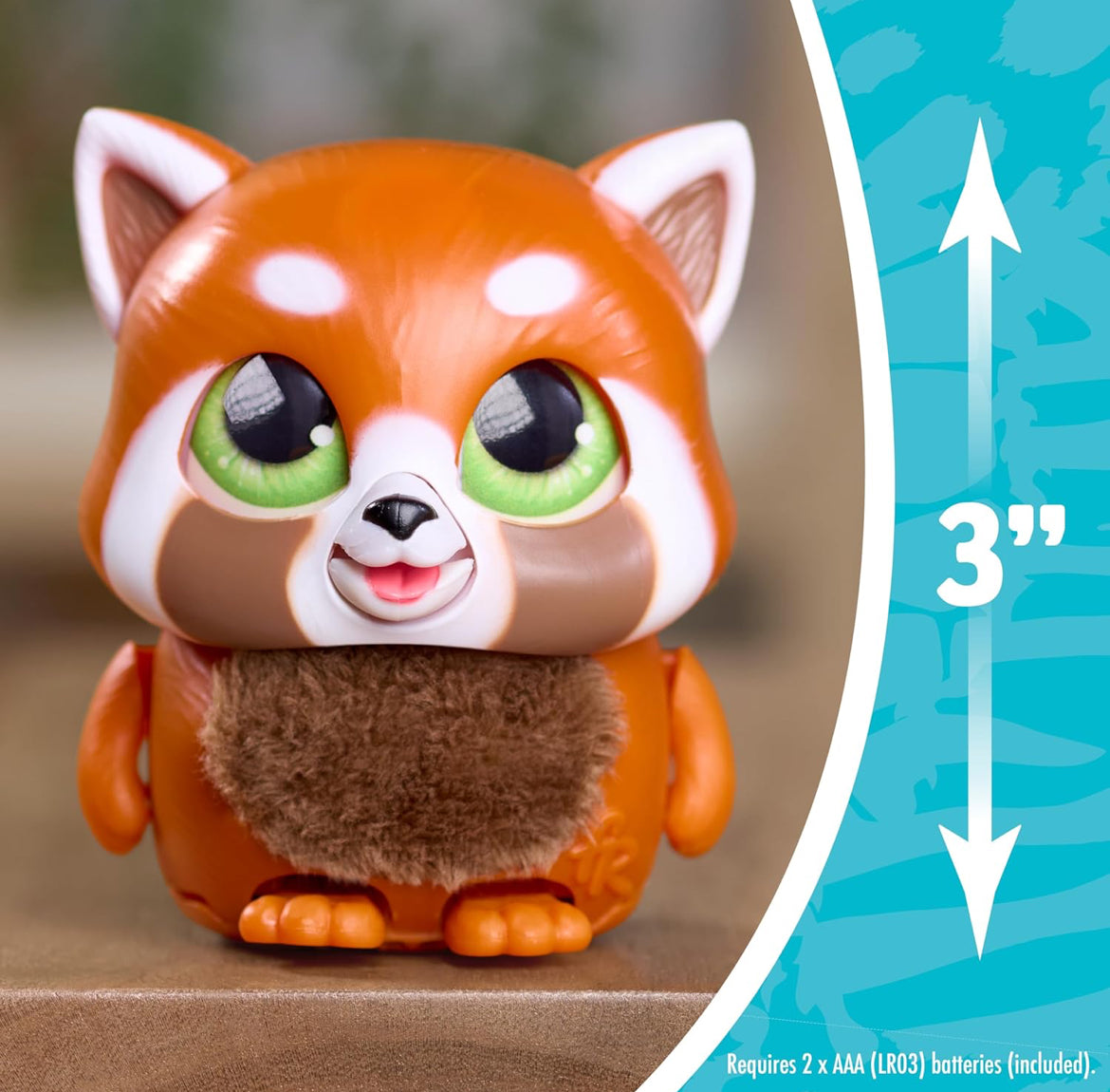 Just Play furReal Handfuls Shy The Red Panda, 3.5 Inch Interactive Toy, for Boys and Girls, Ages 4 and Up