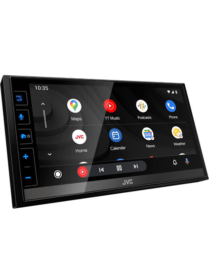 JVC KW-M780BT Apple CarPlay Android Auto Digitale Mediaspeler, Dubbel Din, 6.8 Duim LCD Raakskerm, AM/FM, Bluetooth, MP3-speler, USB-poort, iDatalink Maestro, SiriusXM, Klas D Versterker, Motorradio