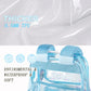 Clear Backpack for Girls Women Transparent Kids Elementary College School Bag Travel Laptop Backpacks Large Bookbags (Blue)