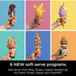 Ninja Swirl by CREAMi Ice Cream and Soft Serve Maker Low Calories Program & More, 13-in-1, Soft Serve Handle, (2) CREAMi Swirl 16oz Pints - NC701