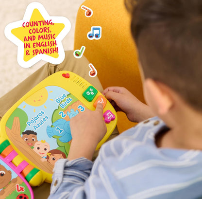 CoComelon Spanish Learning Book, 3 Interactive Modes, Over 50 Phrases and Songs, Counting, Colors, Kids Toys for Ages 18 Month by Just Play